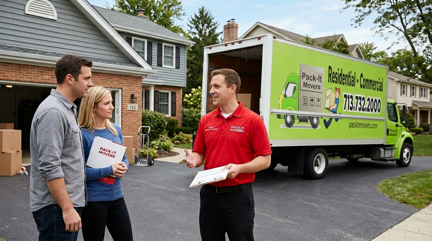 Pack-It Movers representative consulting with a customer